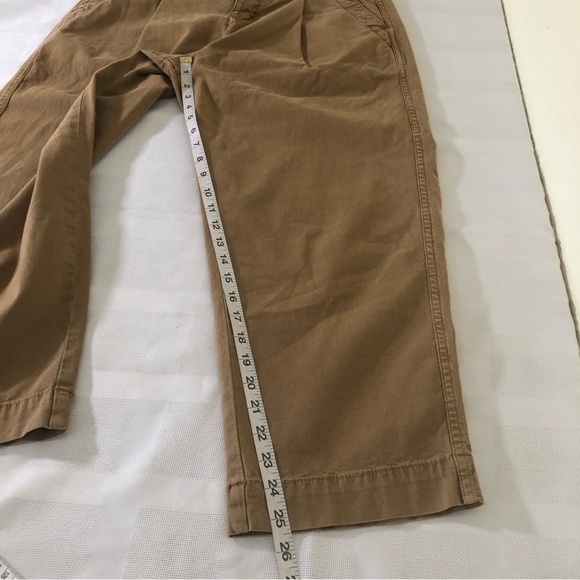 Anthropologie Khaki/Tan Wide-Leg Crop Cargo Pants High-Waisted Women’s Size 29 - Picture 16 of 16